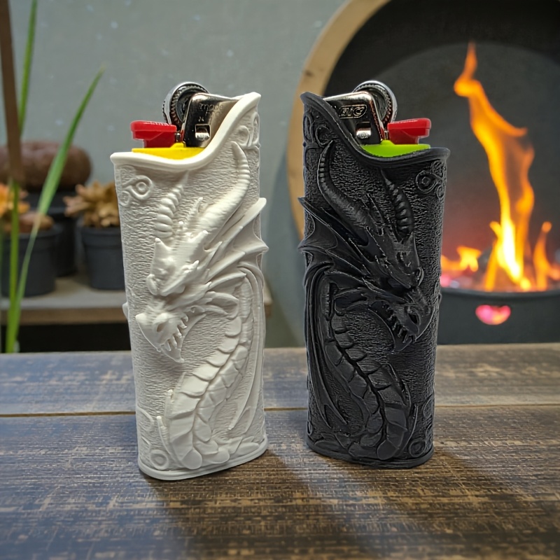 3D Printing Examples - حافظة ولاعة بتصميم تنين مزخرف على