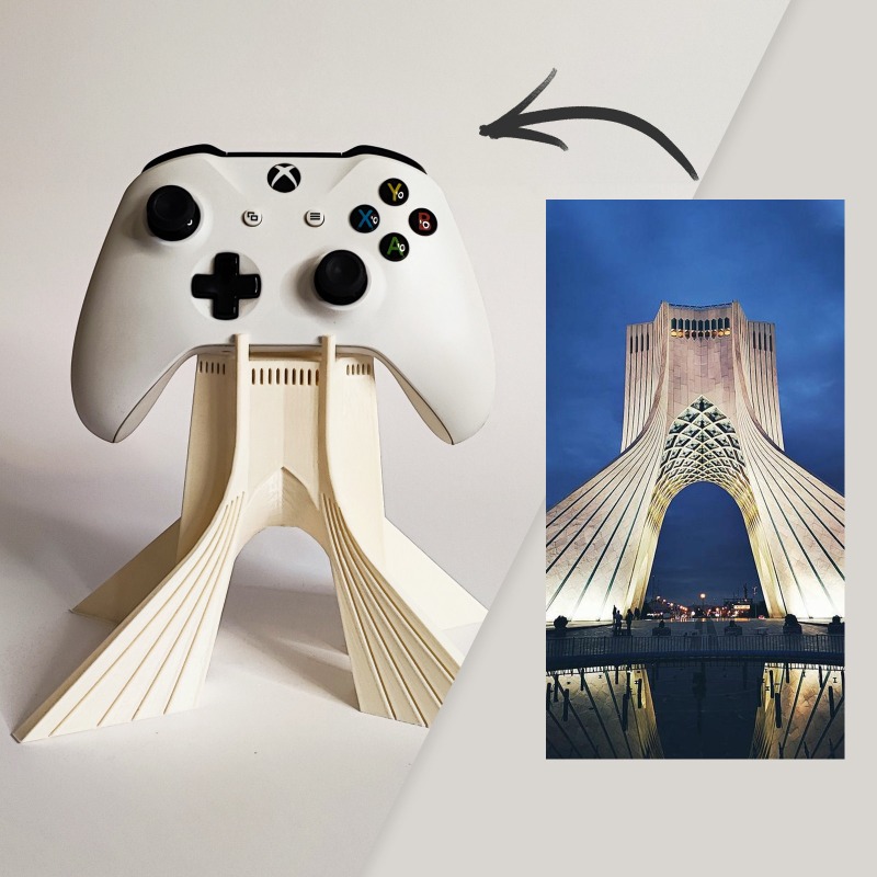 حامل وحدة التحكم نموذج معماري  - مراجعة 3D Printing Xbox Controller Holder وسعره