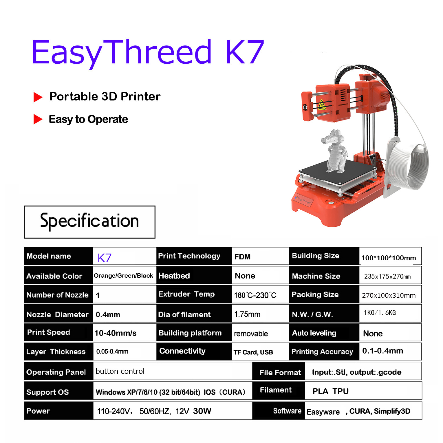 طابعة ثلاثية الأبعاد محمولة صغ - مراجعة 3D Printing Nerd وسعره