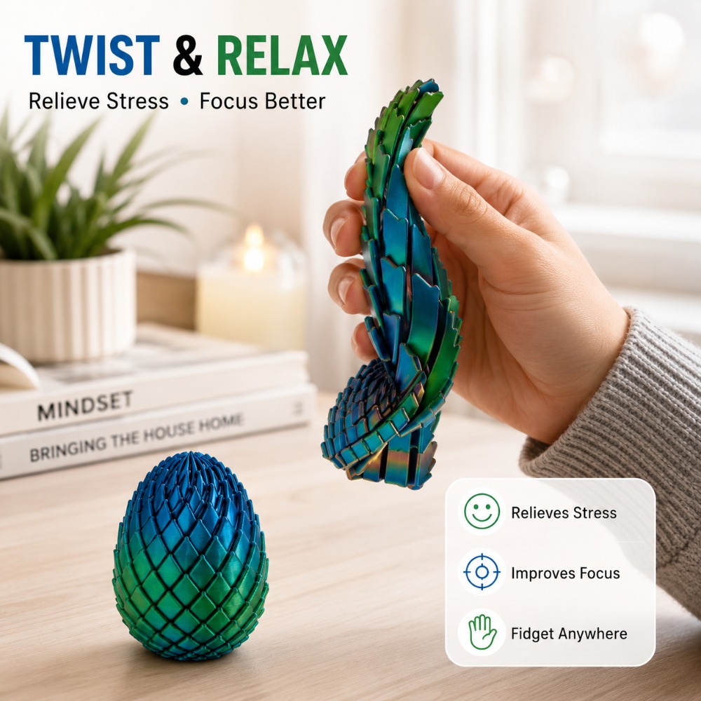 لعبة بيضة التنين الملتوية ثلاث - مراجعة 3D Printing Gif وسعره