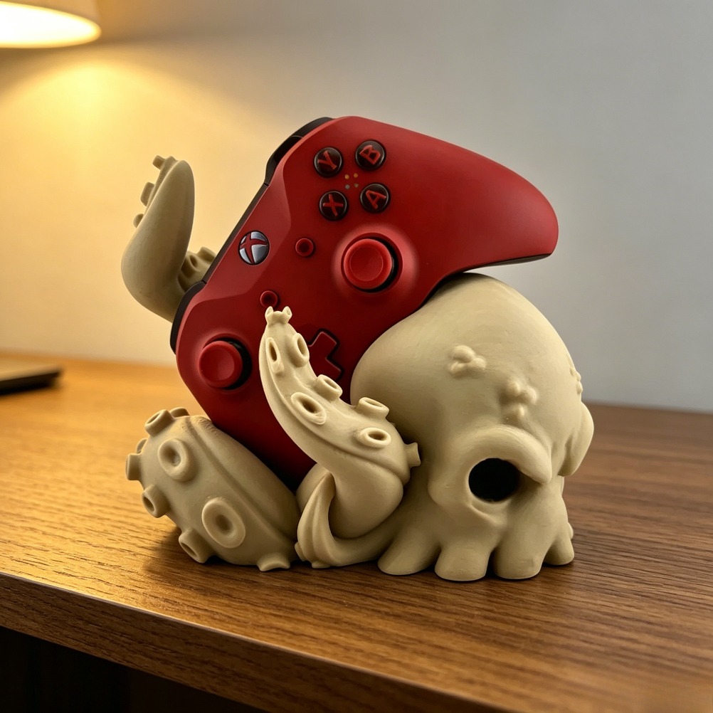 حامل تحكم على شكل ذراع أخطبوط  - مراجعة 3D Printing Xbox Controller Holder وسعره