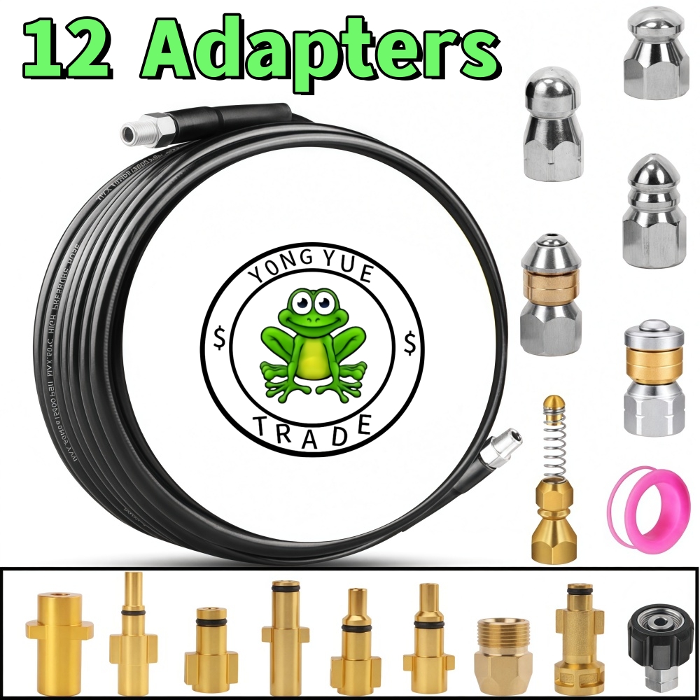 5 ~ 50 متر غسالة الضغط المجاري - مراجعة Nozzle Cleaning Kit وسعره