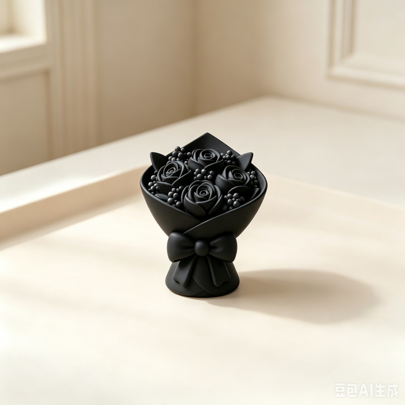تمثال باقة ورد أسود ثلاثي الأب - مراجعة 3D Printing Room وسعره