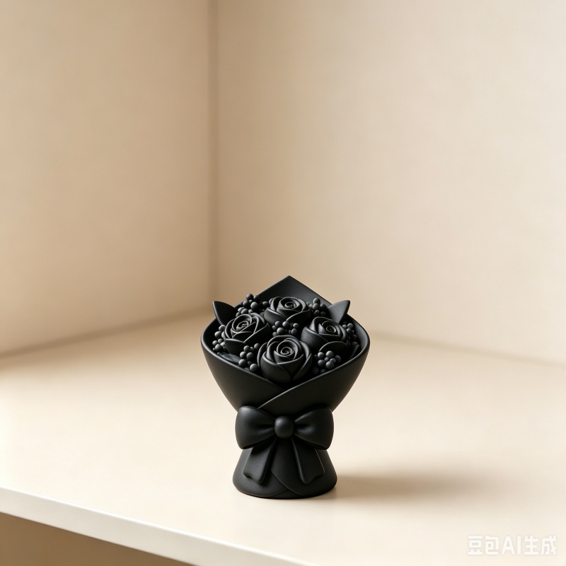 تمثال باقة ورد أسود ثلاثي الأب - مراجعة 3D Printing Room وسعره