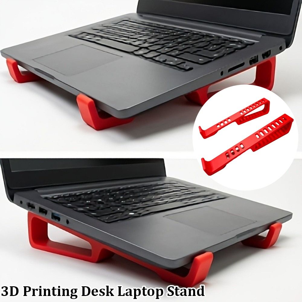 قطعتان من حامل الكمبيوتر المحم - مراجعة 3D Printing Laptop Stand وسعره